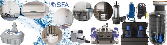 Насосные установки SFA для отвода стоков от сантехники при проектировании зданий