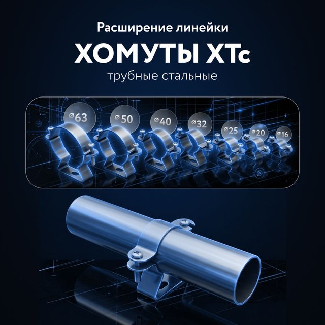 Расширение линейки трубных хомутов ХТс ГОФРОМАТИК — теперь диапазон 16–63 мм