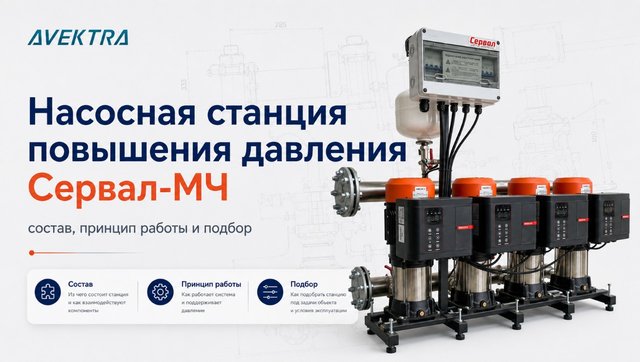 Насосная станция повышения давления Сервал-МЧ: состав, принцип работы и подбор