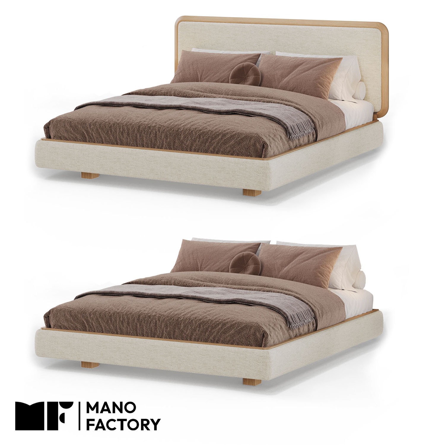 Кровать LIANG от MANO FACTORY под матрас от 90 до 200см.