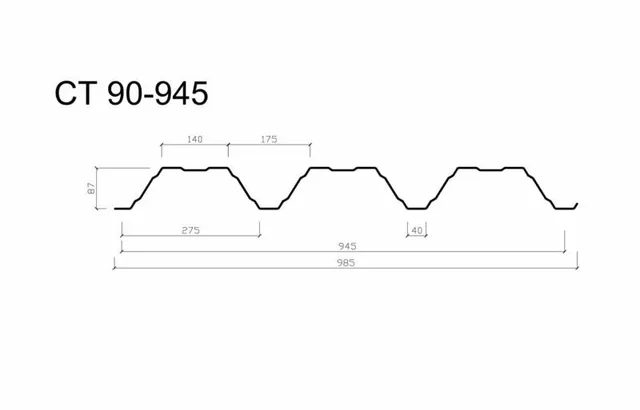 Профнастил несущий СТ90-945