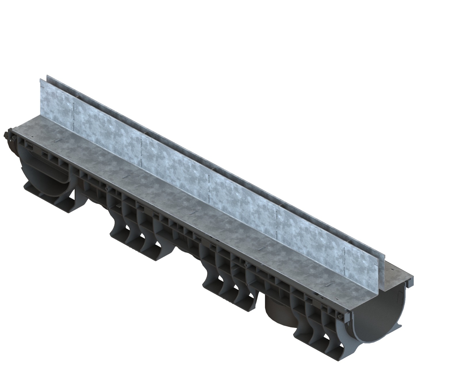 Лоток водоотводный пластиковый PolyMax Basic DN150 h150
