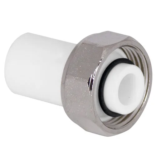 PP-R TEBO штуцер с накидной гайкой евроконус D20 х 3/4"