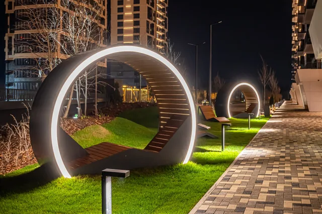 Скамейка «Circle» с подсветкой
