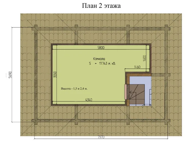 Дом из профилированного бруса Заимка №154