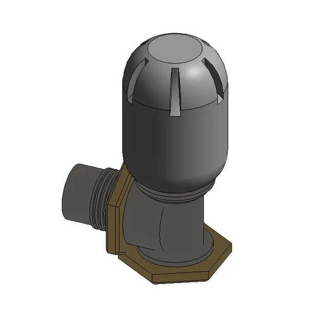 STOUT SVRs Клапан ручной терморегулирующий с неподъемным шпинделем, угловой