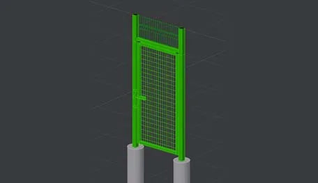 DWG Model Studio калитки fence. Пр-во FENSYS