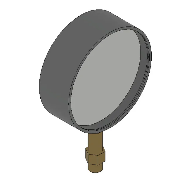 STOUT SIM-0006 Термоманометр радиальный в комплекте с автоматическим запорным клапаном. Корпус Dn 80 мм