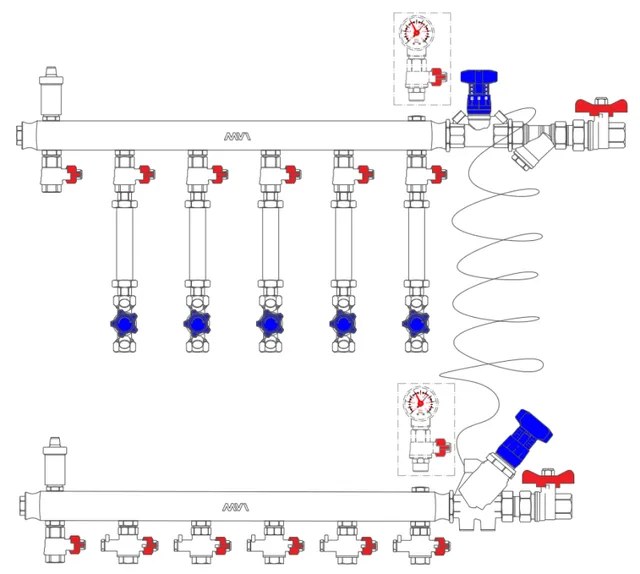Узел коллекторный MF1-40S-25R-5-15-P(M)A
