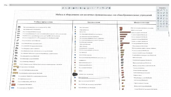 Каталог мебели и оборудования