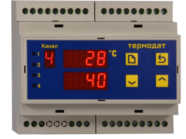 Четырехканальный ПИД-регулятор температуры Термодат-11М6-Р6