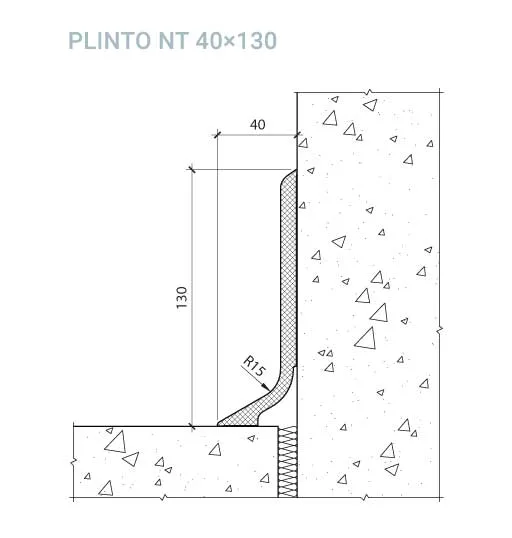 Плинтус промышленный PLINTO NT 40×130