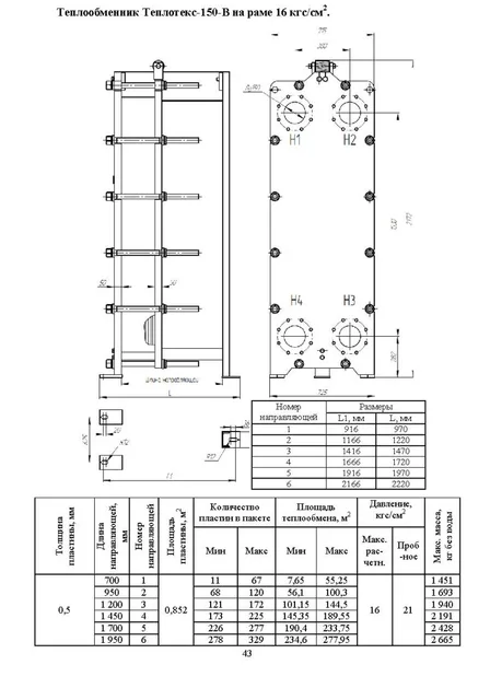 Теплообменник Теплотекс-150-B