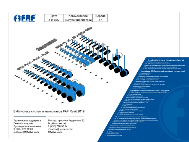 ФОП 2019 FAF ЗАДВИЖКА С ОБРЕЗИНЕННЫМ КЛИНОМ PN 10/16