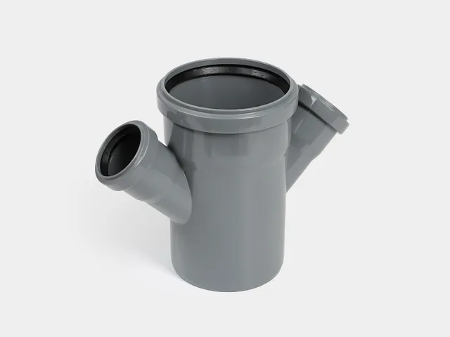 PP крестовина канализационная D110х50х50/45° СТАНДАРТ КОНТУР