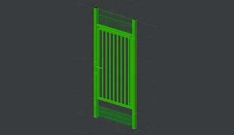 DWG Model Studio калитки bars. Пр-во FENSYS