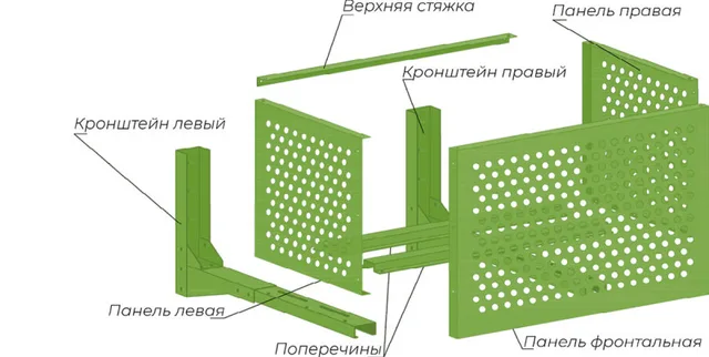 Фасадная корзина КДНБ-П