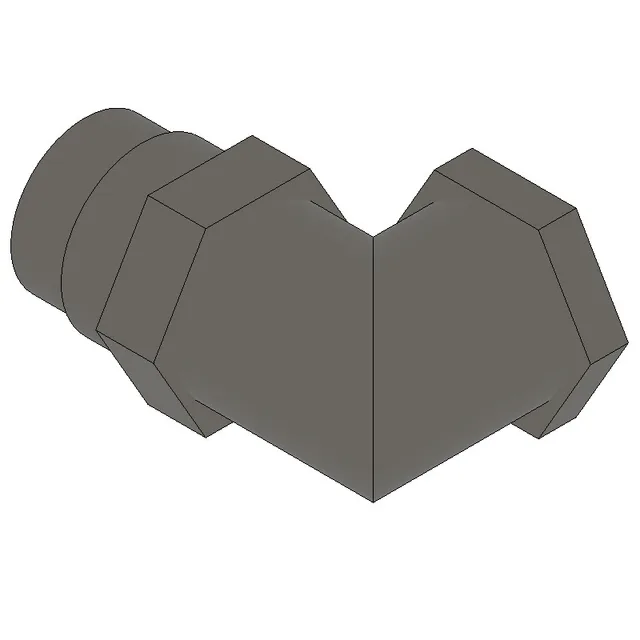 STOUT Разъемное угловое соединение американка ВН, уплотнение под гайкой o-ring кольцо, никелированное