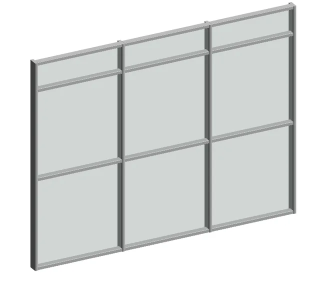 Витраж AGS500 (Стойка: 90103; Ригель: 90202)