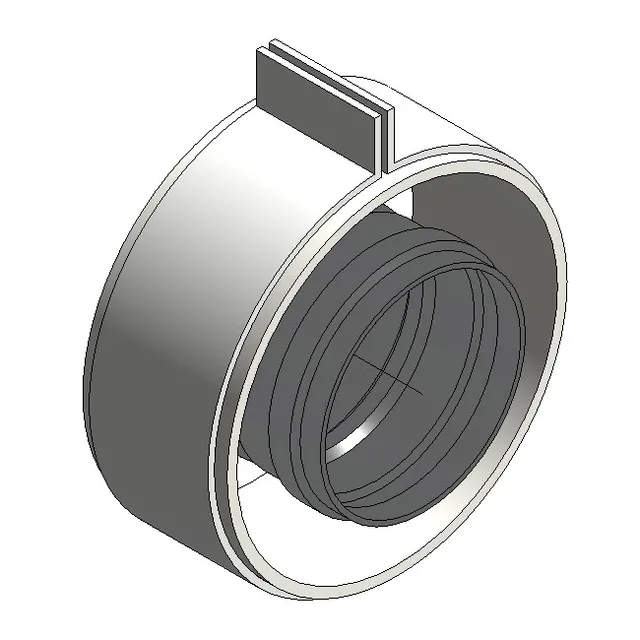 STOUT Элемент дымохода для соединеия труб DN60-100, м-м соед. муфта с уплотнен,хомут с муфтой EPDM в комплекте
