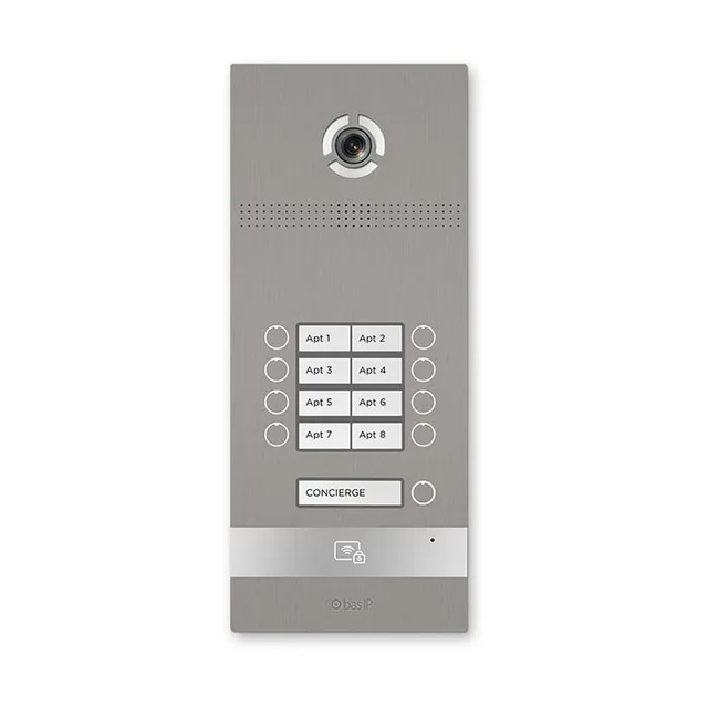 Вызывная панель на 8 абонентов BAS-IP BI-08FB SILVER