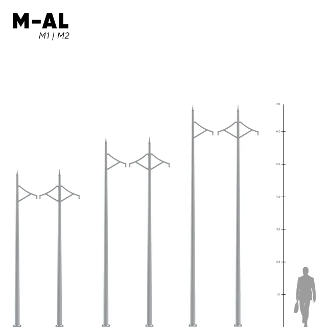 M-AL-M несиловые декоративные опоры
