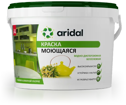 Краска для интерьера моющаяся ARIDAL i4