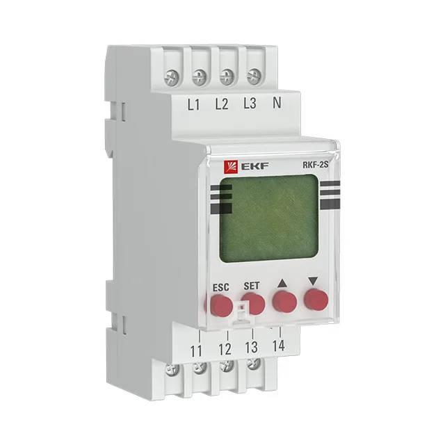 Реле контроля фаз с LCD дисплеем (с нейтралью) RKF-2S EKF PROxima