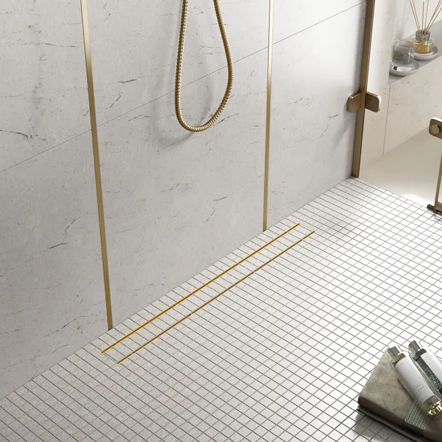 Душевой лоток Drain System 600 двусторонней панелью «Plate»