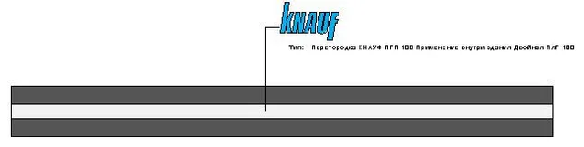Перегородка ПГП 100 двойная