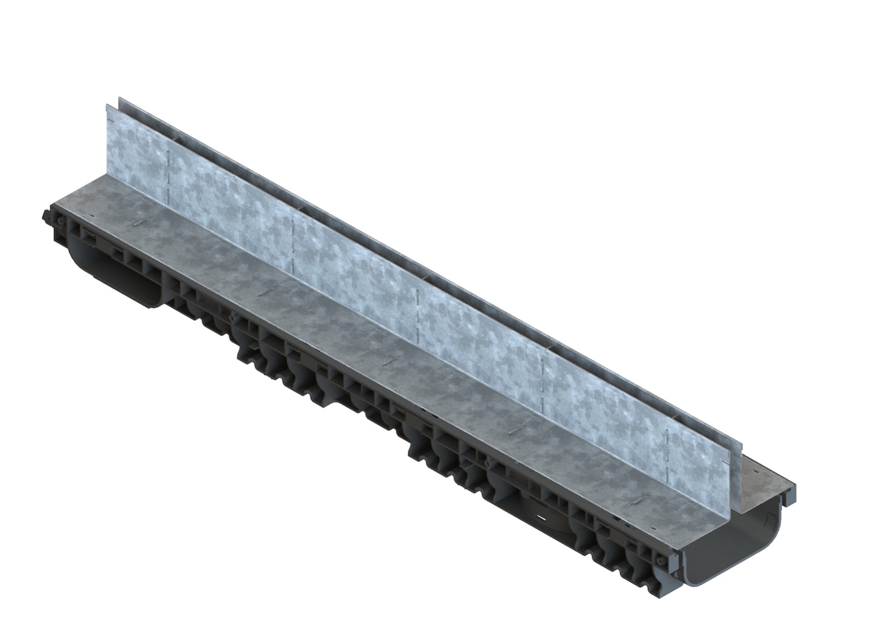 Лоток водоотводный пластиковый PolyMax Basic DN150 h80