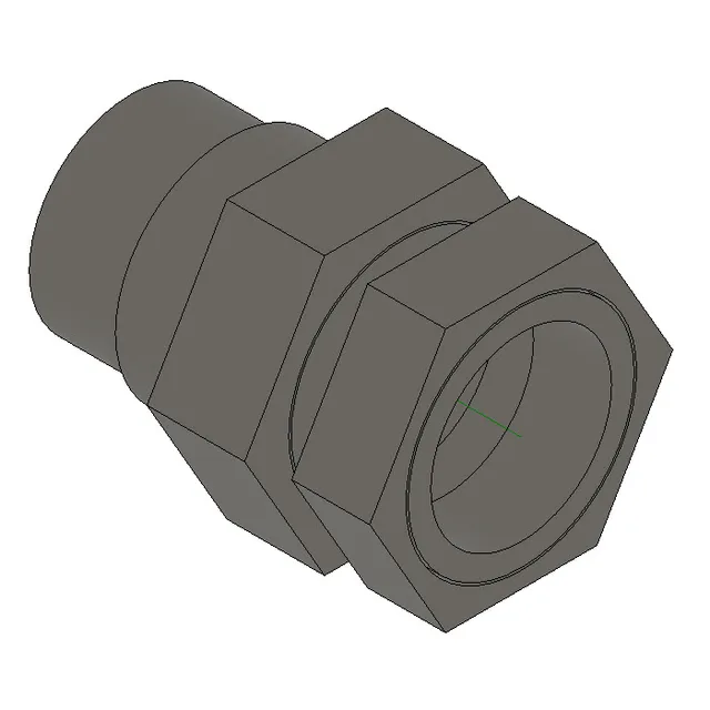 STOUT Разъемное соединение американка ВН никелированное, уплотнение под гайкой o-ring кольцо