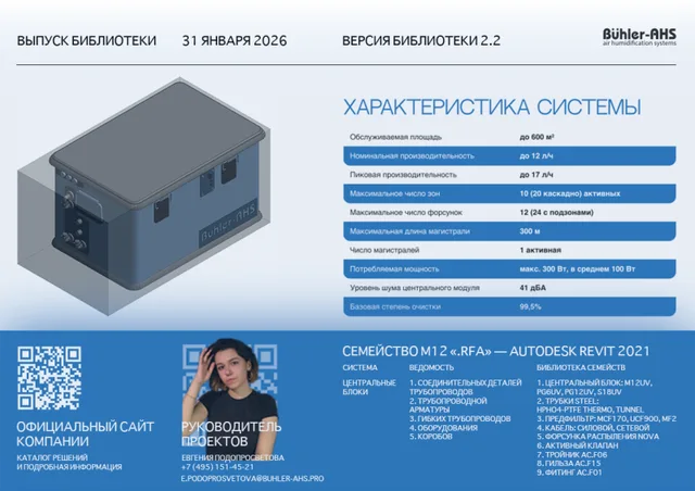 REVIT 2021 МОДУЛЬ УВЛАЖНЕНИЯ ЦЕНТРАЛЬНЫЙ — M12
