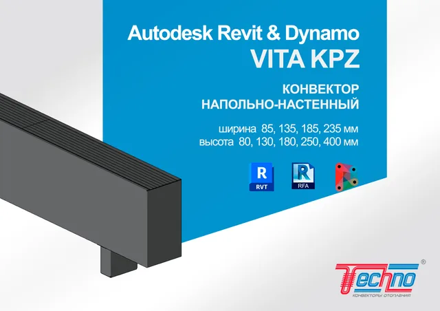 Напольно-настенный конвектор Techno Vita KPZ