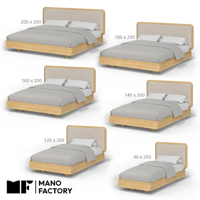 кровать LIANG от MANO FACTORY под матрас от 90 до 200см.