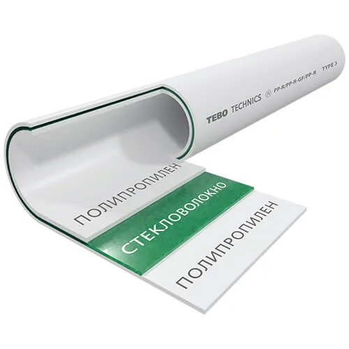PP-R труба TEBO SDR6 (PP-R/GF/PP-R ) D90